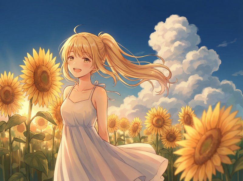 四虎视频动漫美图-向日葵少女